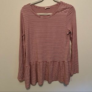 ODDY striped peplum top